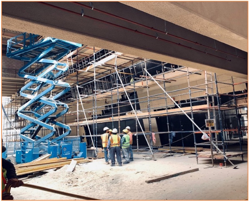 Façade Installation Progress